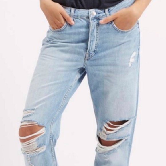 Topshop Denim - Topshop Moto Hayden Distressed Jeans